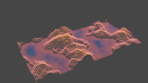 Procedural Holographic Landscape (Volumetric emission) preview image